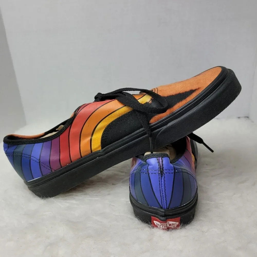 Vans Authentic Refract Black Rainbow  500714 Low Top Sneaker Shoes Size 9